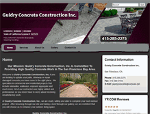 Tablet Screenshot of guidryconcrete.com